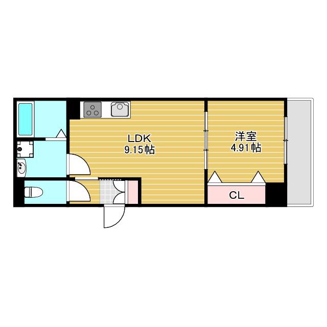 JYOFUL・HOUSE豊中(1LDK/1階)の間取り写真