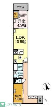 DPAINA中央(1SLDK/1階)の間取り写真