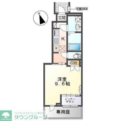 川口市大字安行領根岸 アパート工事(1K/1階)の間取り写真