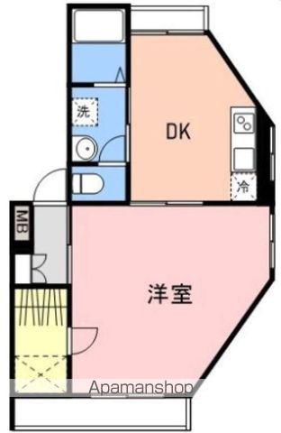 ザ・ドラム(1LDK/1階)の間取り写真