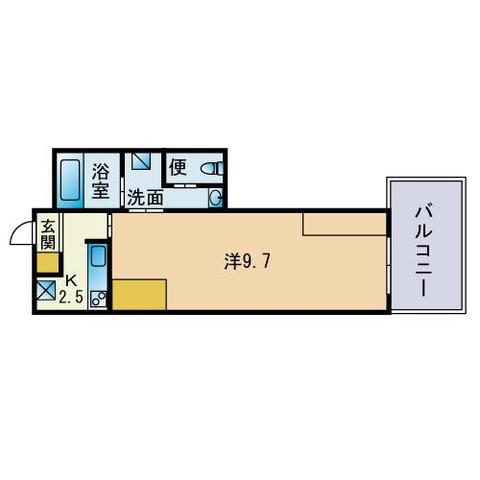 GRAND ETERNA 福岡天神橋(1K/4階)の間取り写真