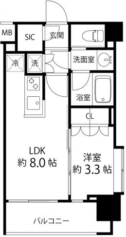 リリエンベルグ目白壱番館(1LDK/3階)の間取り写真