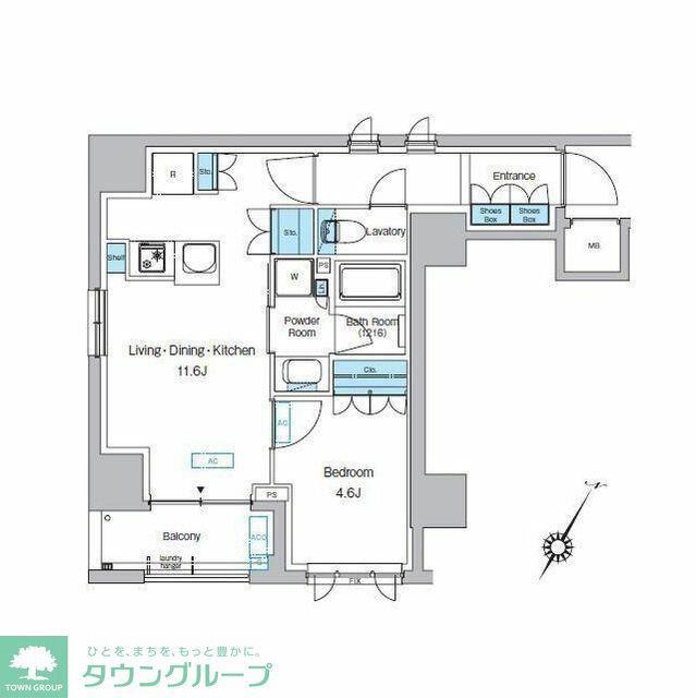プレディアコート森下テラス(1LDK/5階)の間取り写真