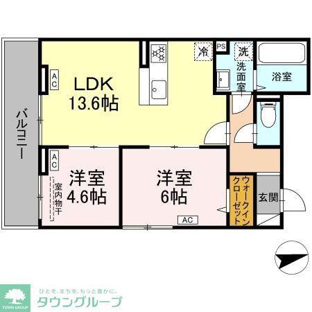 D PAINA EGAWA I(2LDK/2階)の間取り写真