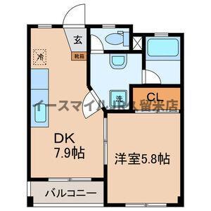 ワンピース(1DK/3階)の間取り写真