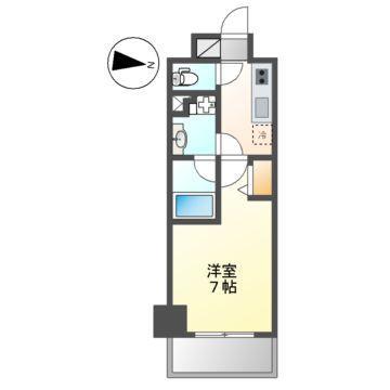 ルネフラッツ黒川II(1LDK/10階)の間取り写真