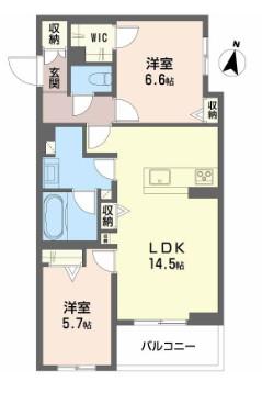 カノープス(2LDK/1階)の間取り写真