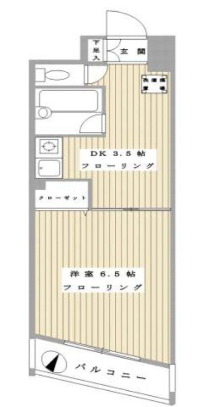 ア・ボートルサンテ東館(1DK/3階)の間取り写真