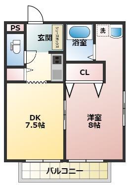 サンコーポ(1LDK/1階)の間取り写真