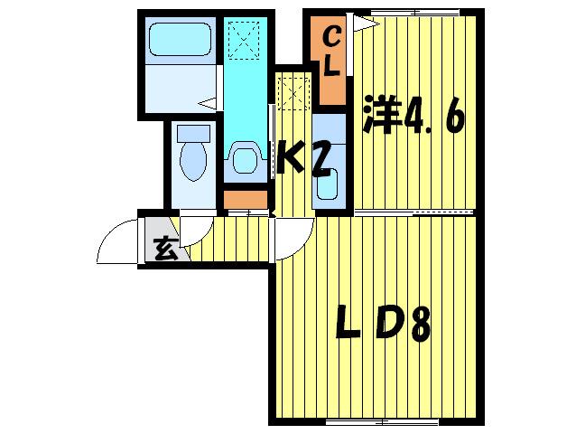 PLENUS1(1LDK/4階)の間取り写真
