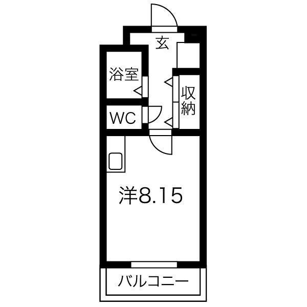 リトリート荒巻 / RETREAT ARAMAKI(1K/3階)の間取り写真