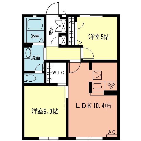 LA・REFINADO(2LDK/1階)の間取り写真