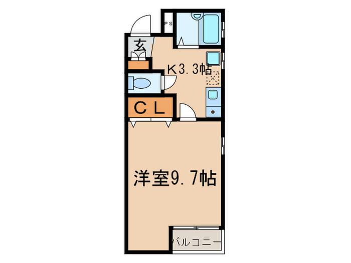 HOUSE-T(1K/2階)の間取り写真