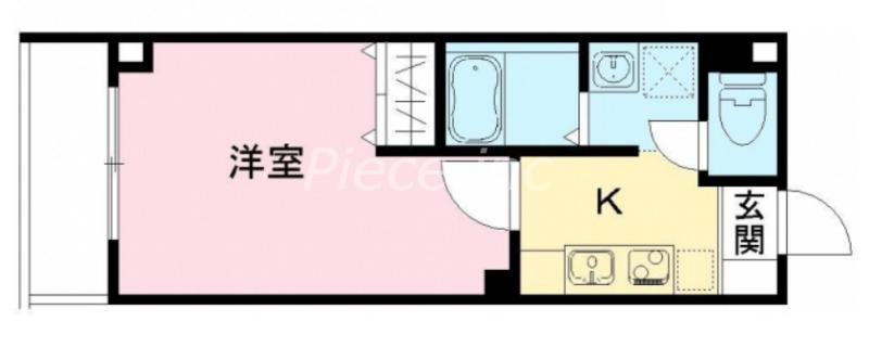 みおつくし城北(1K/3階)の間取り写真