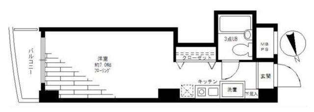 メインステージ中野弥生町(ワンルーム/9階)の間取り写真