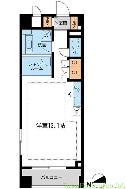 NTPRレジデンス鷹番(ワンルーム/2階)の間取り写真
