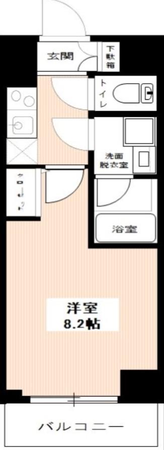 HYS ノース TOKYO RESIDENCE(1K/7階)の間取り写真