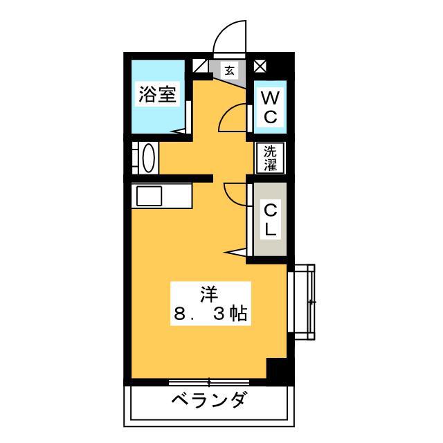 グローリア レジデンス(ワンルーム/3階)の間取り写真