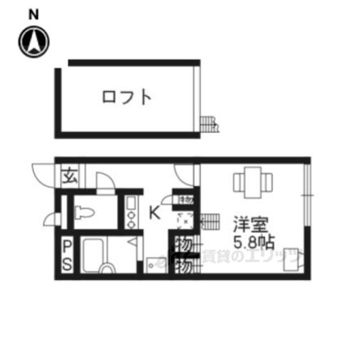 レオパレスREVEUER(1K/1階)の間取り写真