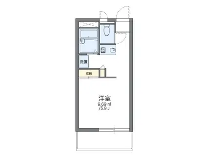 レオパレス熊野(1K/3階)の間取り写真