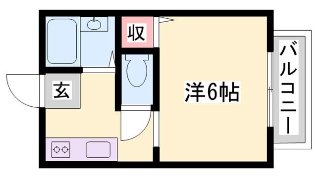 サンシティアイン(1K/1階)の間取り写真
