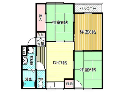 松井ニューハイツ(3DK/3階)の間取り写真