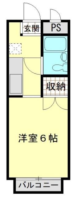 キャビン25(ワンルーム/1階)の間取り写真