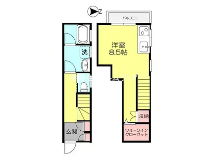 コート四季(ワンルーム/2階)の間取り写真