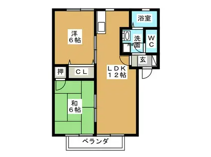 アネックス本郷A(2LDK/2階)の間取り写真