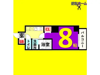 NEXTAGE.I(1K/4階)の間取り写真