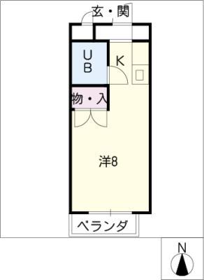 アクティ24(ワンルーム/3階)の間取り写真