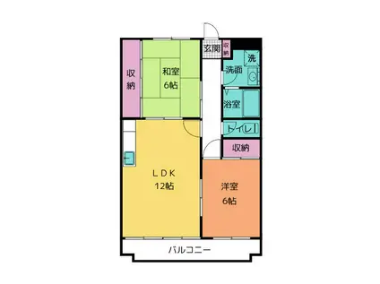 ニューマリッチ中野(2LDK/3階)の間取り写真