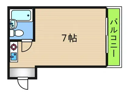 アクティー玉出(ワンルーム/2階)の間取り写真