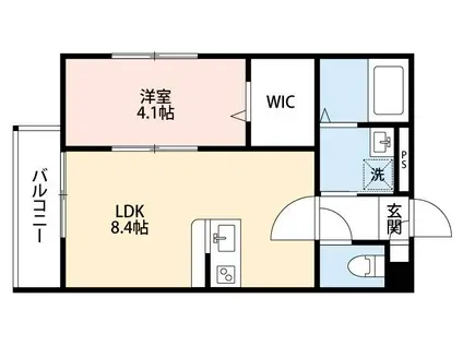 LUMINA SEASIDE(1LDK/3階)の間取り写真