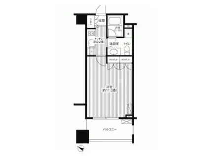 グランハイツ代々木(1K/11階)の間取り写真