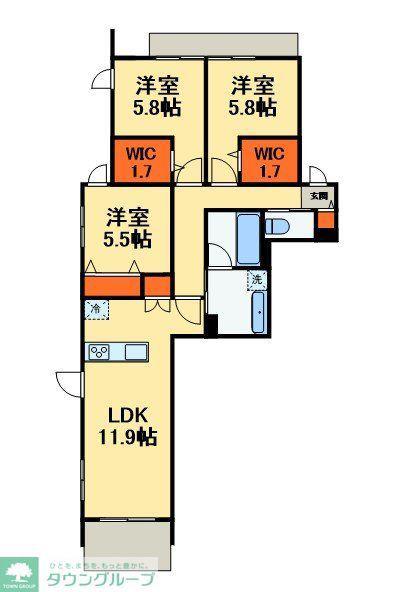 アレーズKASHIWANOHA(3LDK/2階)の間取り写真