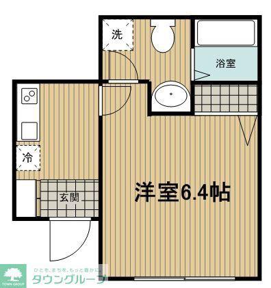 メゾンアスカ(1K/1階)の間取り写真