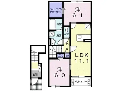 カーサ リモーネ(2LDK/2階)の間取り写真