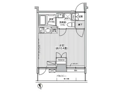 コスモリード川崎(ワンルーム/9階)の間取り写真