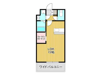 ウィークス・ステラ(ワンルーム/4階)の間取り写真