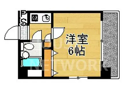 MS FLATS(1K/4階)の間取り写真