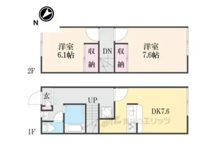 レオパレスグランシャリオ(2DK/1階)の間取り写真