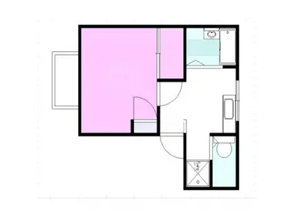 中島ハイツ(1K/1階)の間取り写真