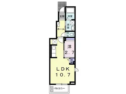 メゾン C.T(1LDK/1階)の間取り写真