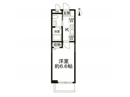 パルトネール戸越(1K/2階)の間取り写真