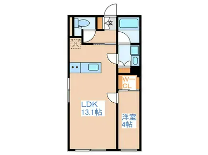 ATRIO FLATS中野新井薬師(1LDK/3階)の間取り写真