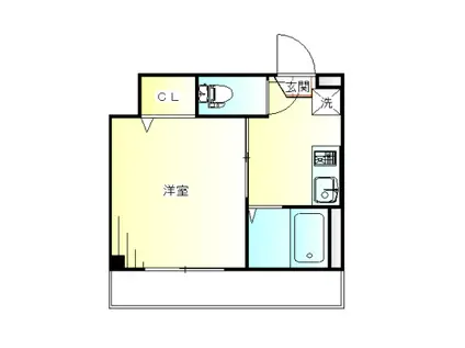 第59シンエイビル(1K/1階)の間取り写真