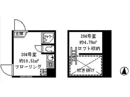 ソフィアアイ(ワンルーム/2階)の間取り写真