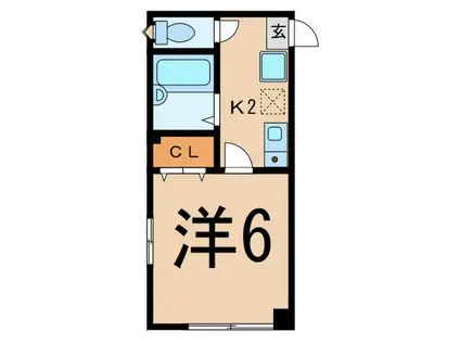 アイコート笹塚(1K/1階)の間取り写真