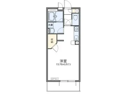 レオネクストSUCRE(1K/2階)の間取り写真